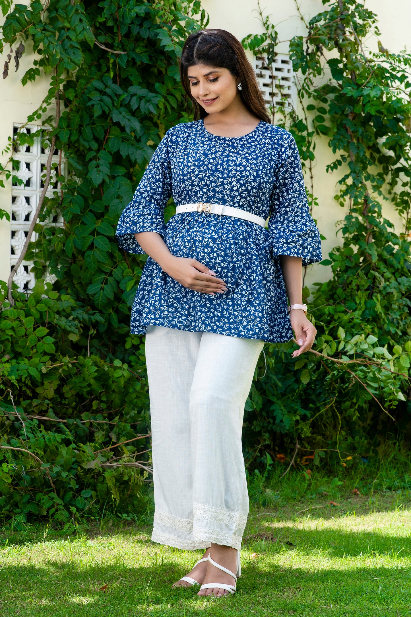 Blue Bud Maternity And Nursing Top
