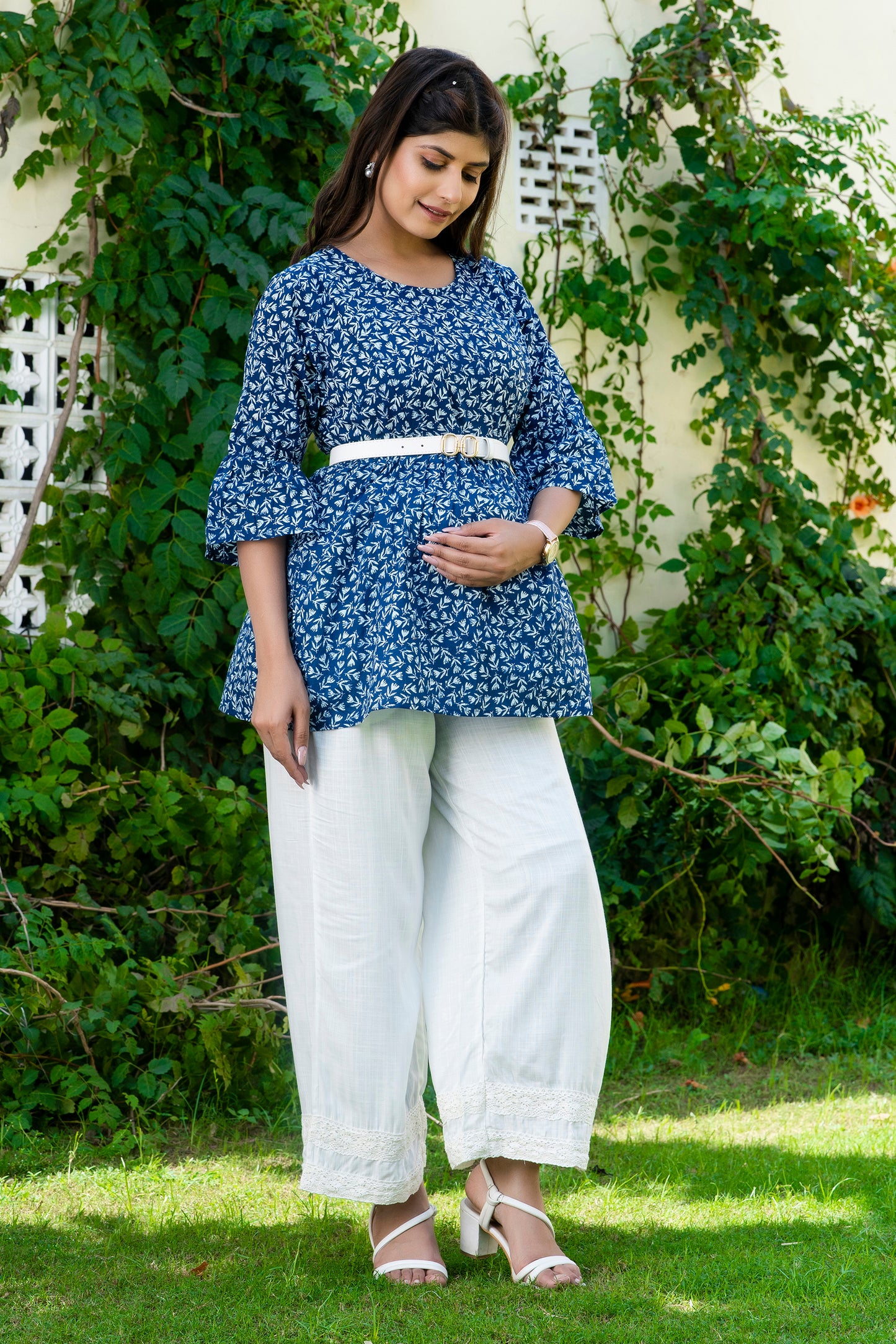 Blue Bud Maternity And Nursing Top