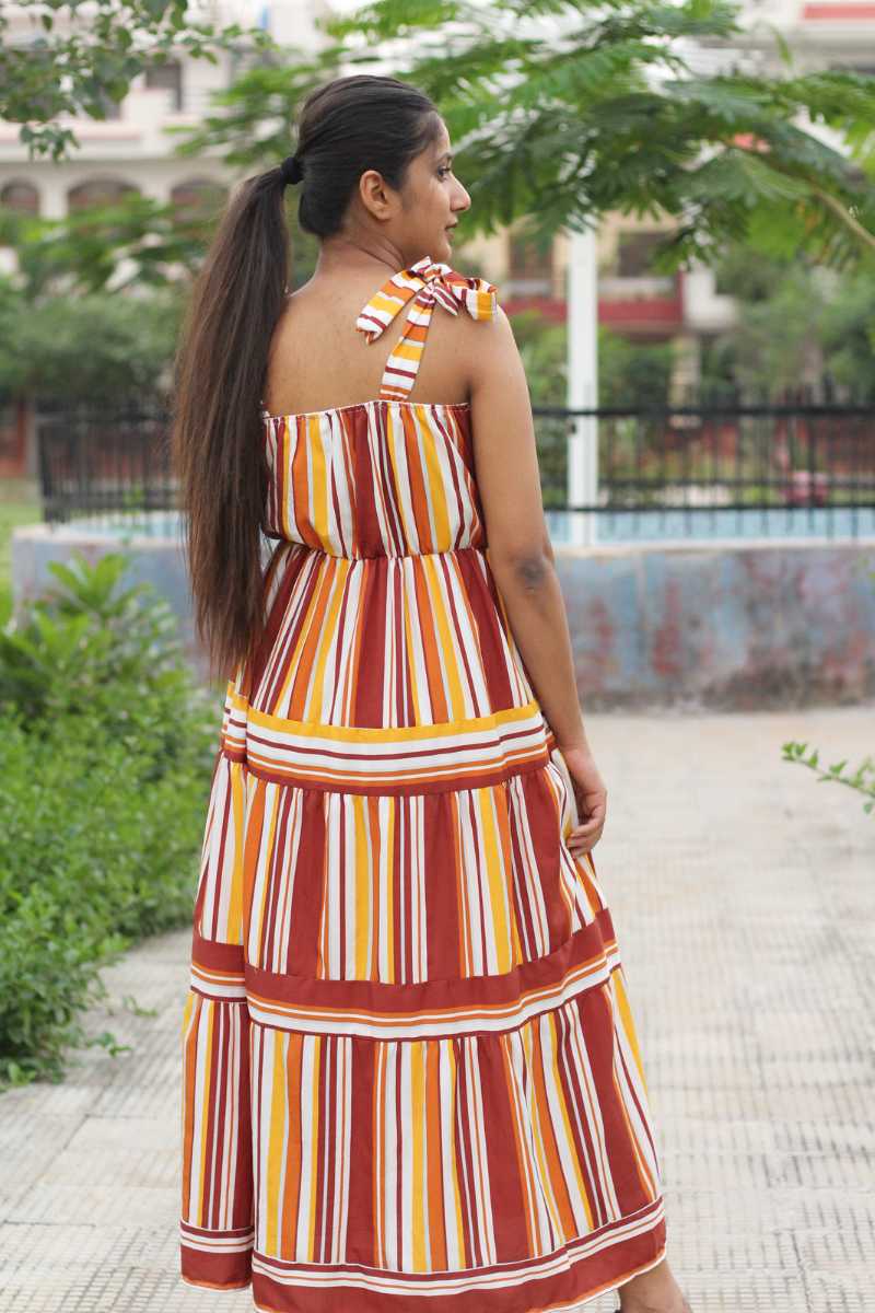 Carmel Mustard Brown Maternity and Nursing Dress