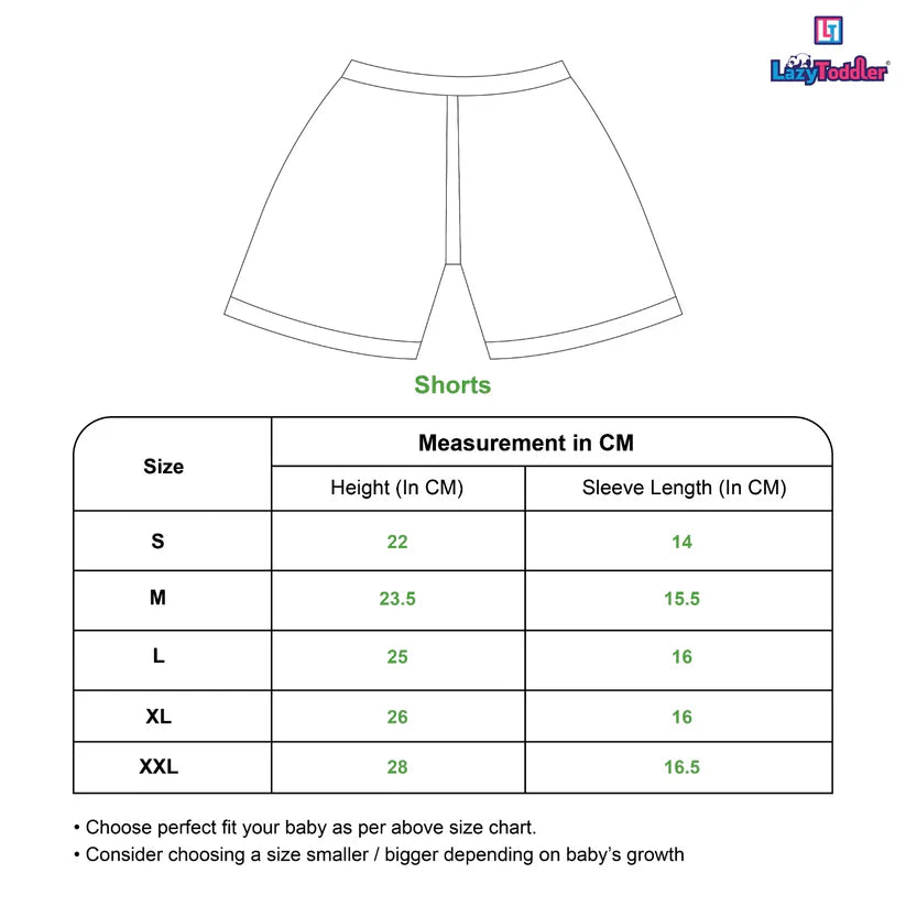 Half Shirt And Short Set For Babies Ice-Cream Design