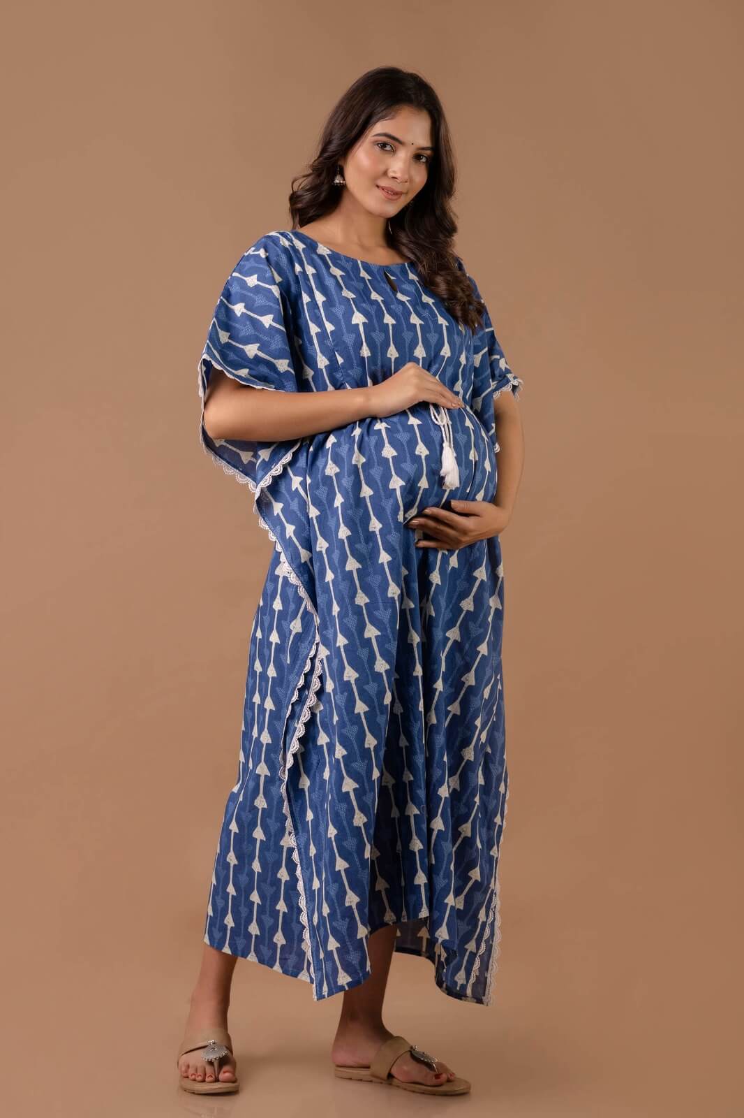 Blue Triangle Maternity And Nursing Kaftan