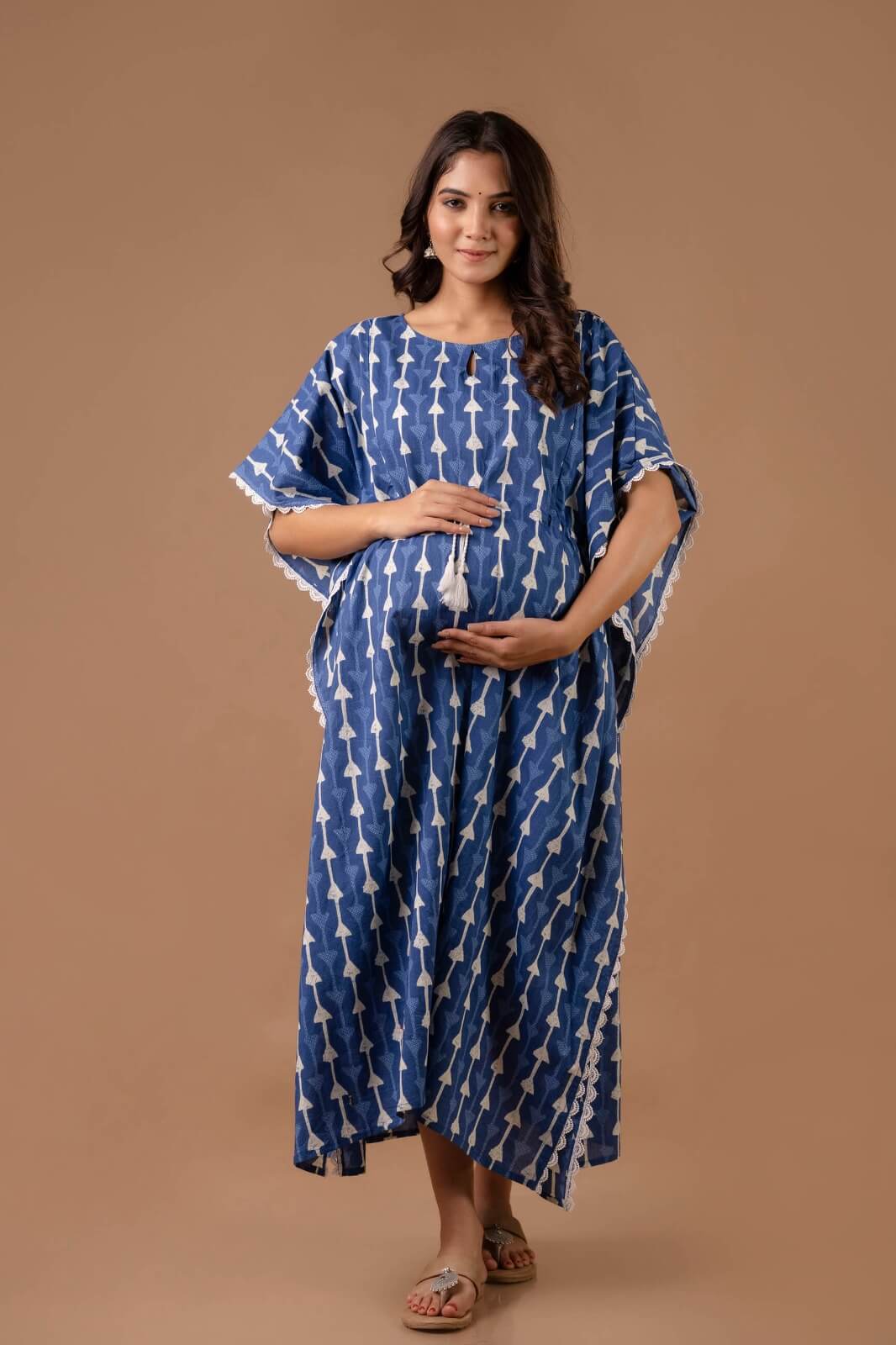 Blue Triangle Maternity And Nursing Kaftan