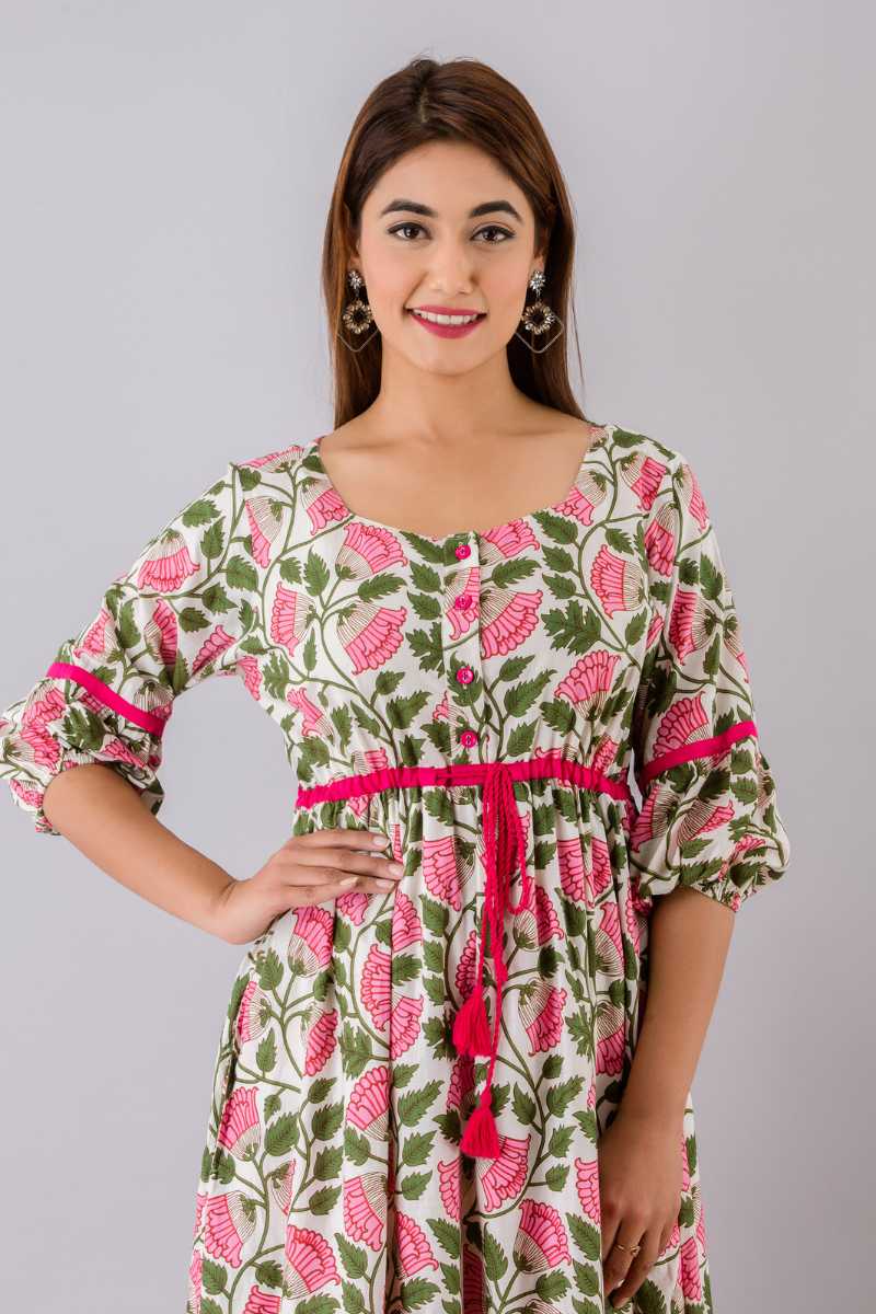 Maternity And Nursing Mughal Floral Maxi Dress