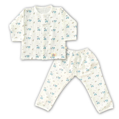 Pant And Shirt Set For Babies Blue Car Design