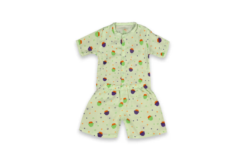 Half Shirt And Short Set For Babies Ice-Cream Design