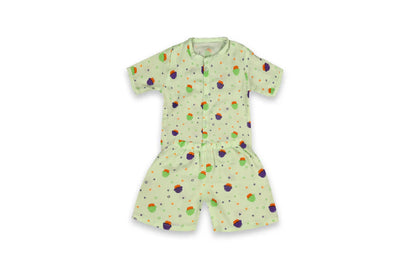 Half Shirt And Short Set For Babies Ice-Cream Design