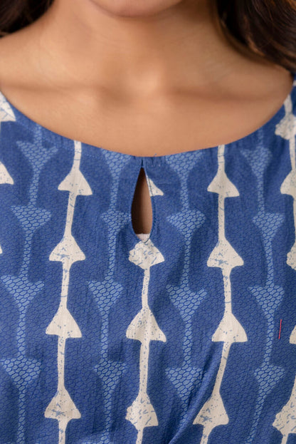 Blue Triangle Maternity And Nursing Kaftan
