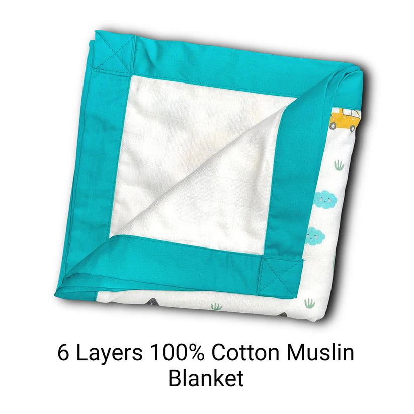 Car Design Muslin Quilt - 6 layers Of Incredibly Muslin Softness