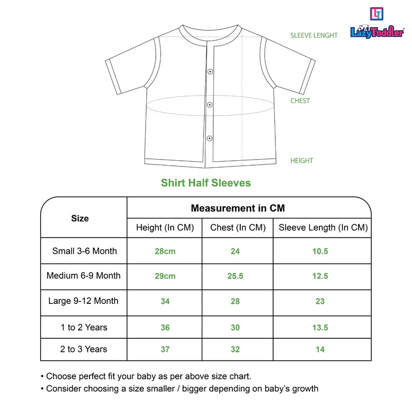 Half Shirt And Short Set For Babies Ice-Cream Design