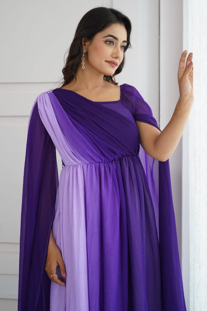 Luxe Orchid Cascade Maternity Photoshoot Dress