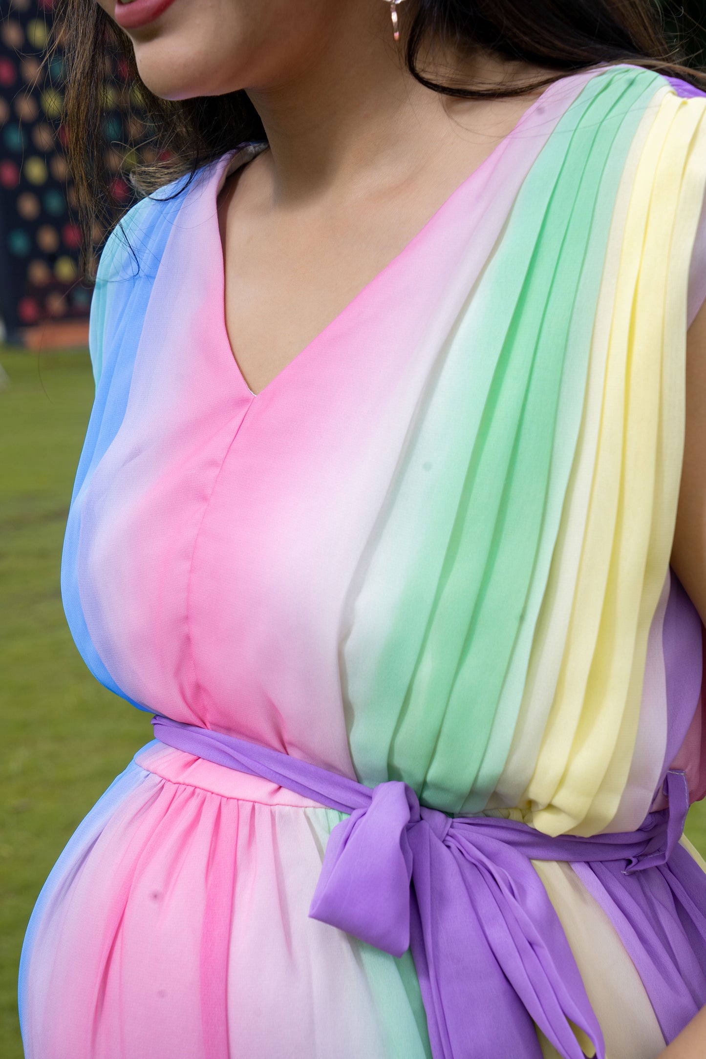Luxe Rainbow Maternity Trail Photoshoot Dress