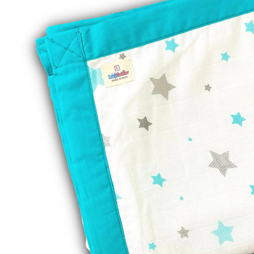 Blue Star Design 6 layers Of Incredibly Muslin Soft Quilt