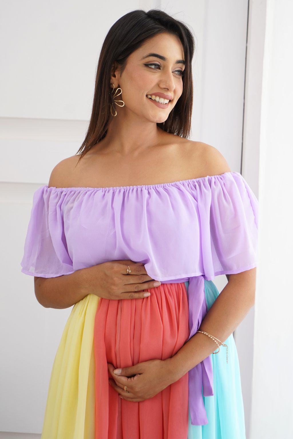 Pastel Bliss Baby Shower Photoshoot Dress/Gown