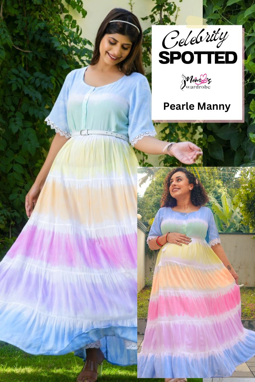 Prism Tie Dye Maternity And Nursing Dress