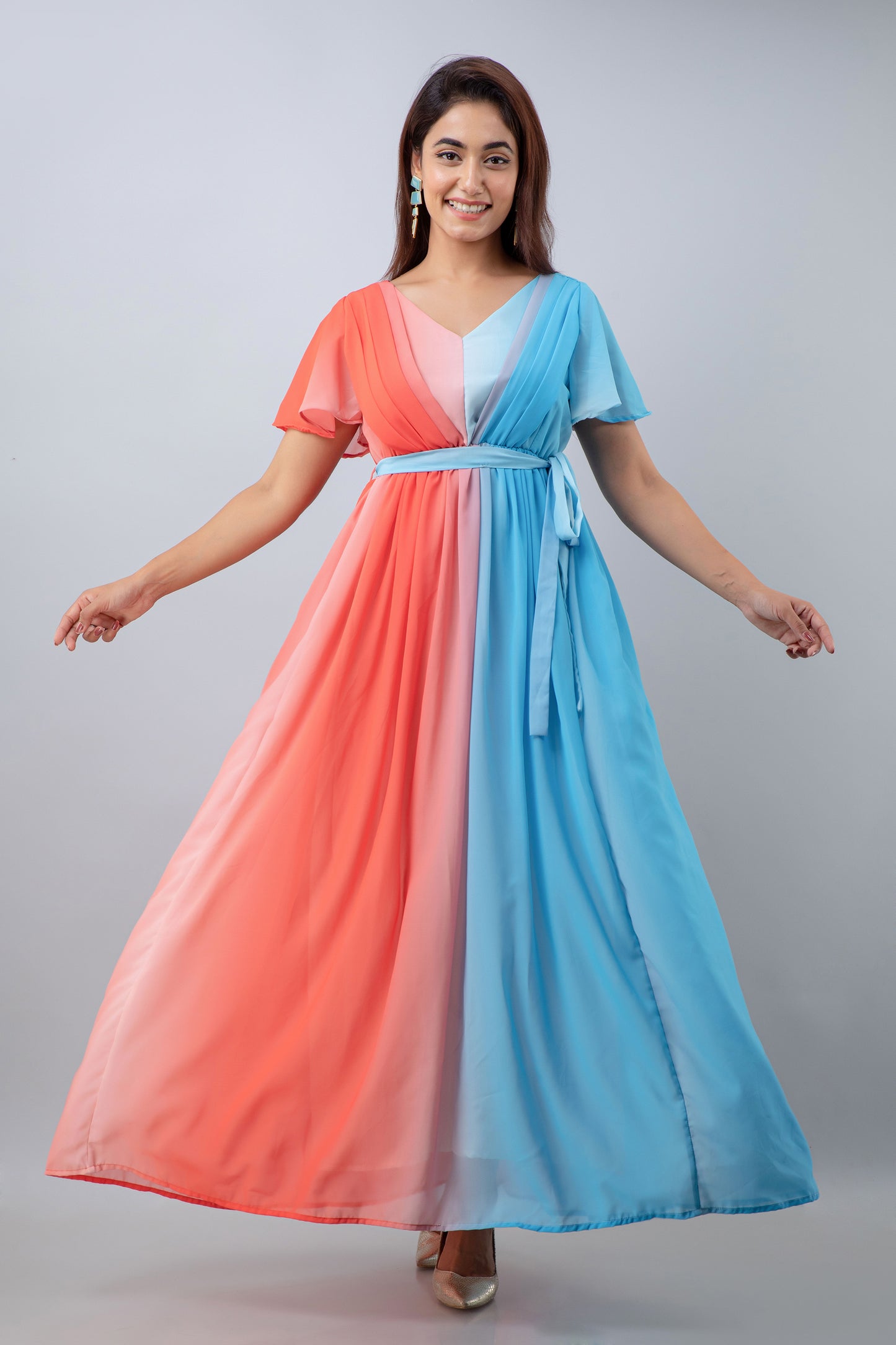 Coral Beach Maternity And Nursing Dress