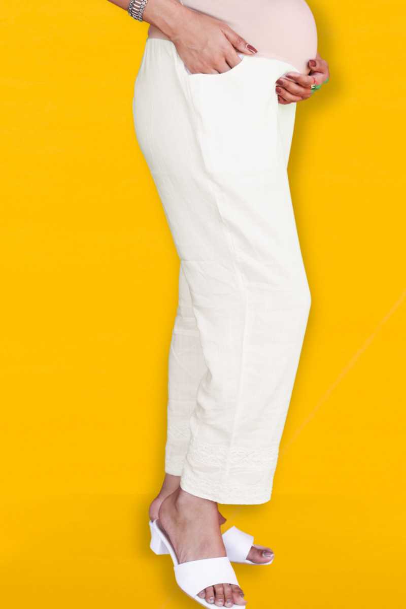 Off White Maternity Pants