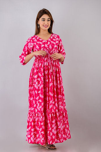 Maternity And Nursing Ginko Love Maxi Dress