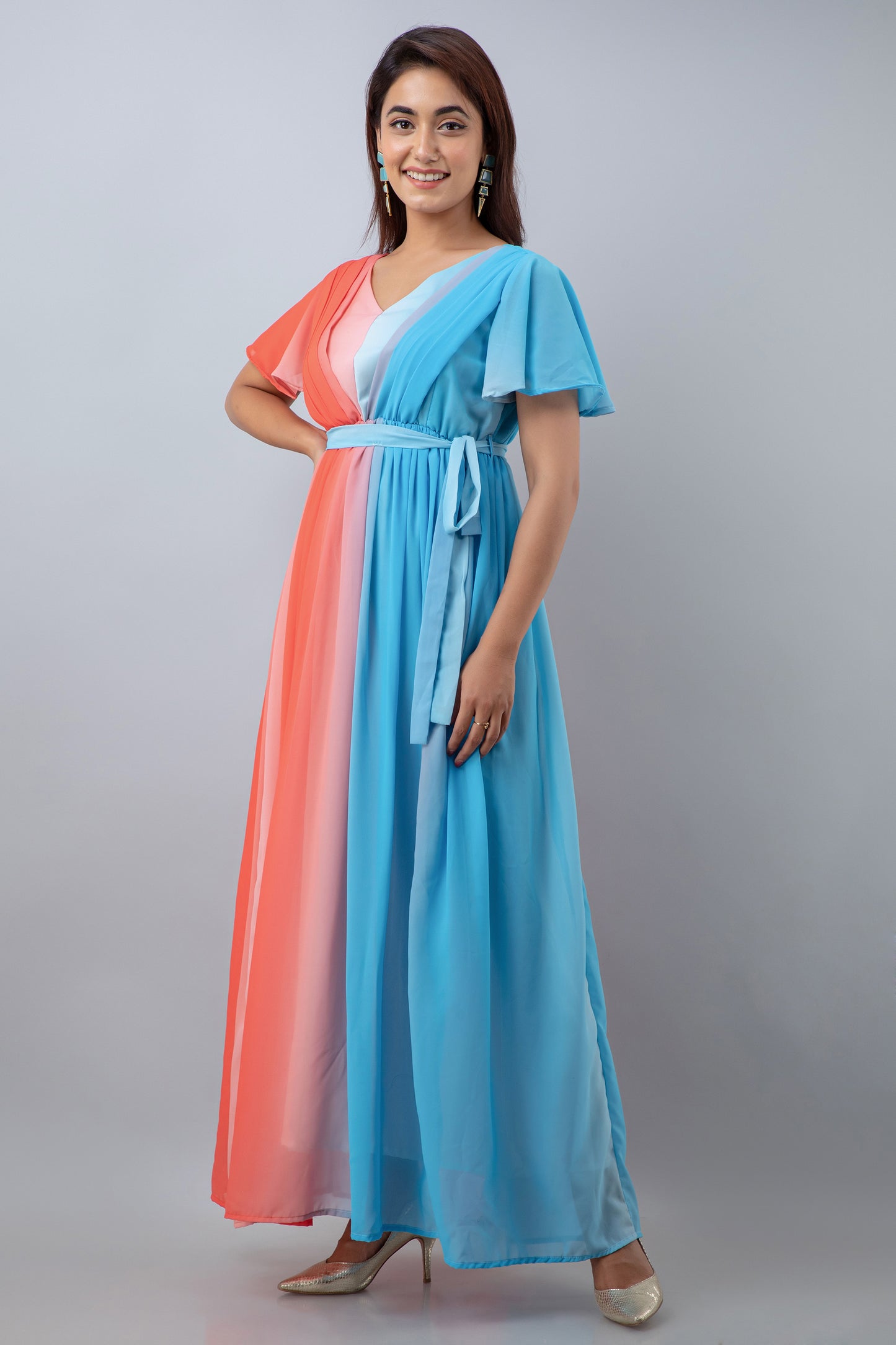 Coral Beach Maternity And Nursing Dress