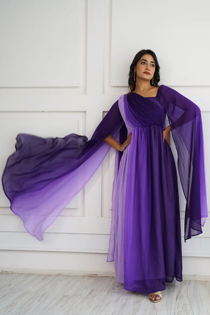 Luxe Orchid Cascade Maternity Photoshoot Dress
