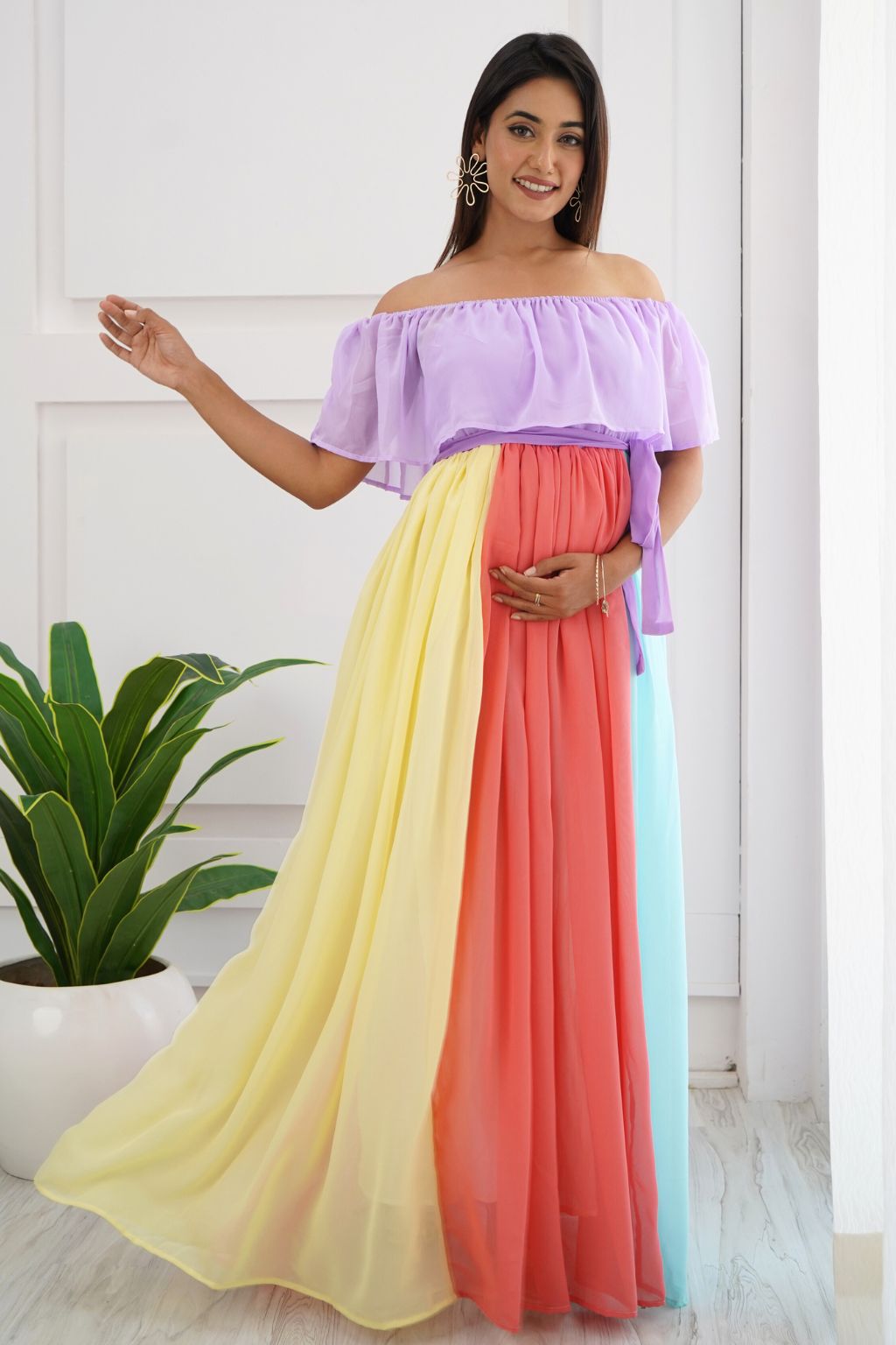 Pastel Bliss Baby Shower Photoshoot Dress/Gown