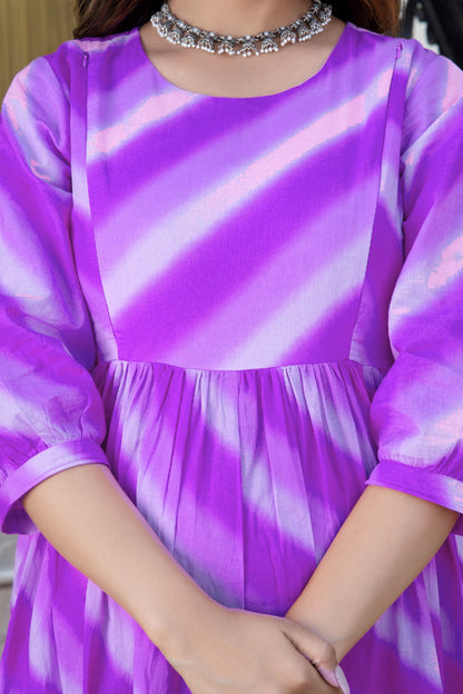 Purple Ombre Maternity And Nursing Kurta