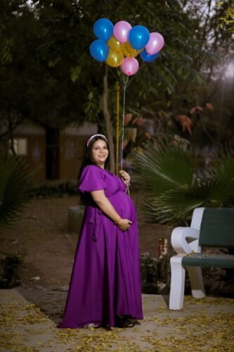 Purple Drape Maternity And Nursing Dress photo review