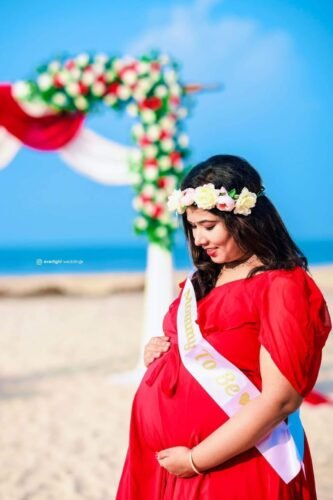 Red Sweet Heart Maternity and Nursing Dress photo review