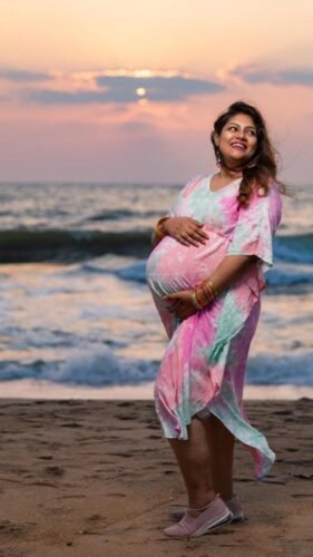 Pink Mint Maternity and Nursing Kaftan photo review