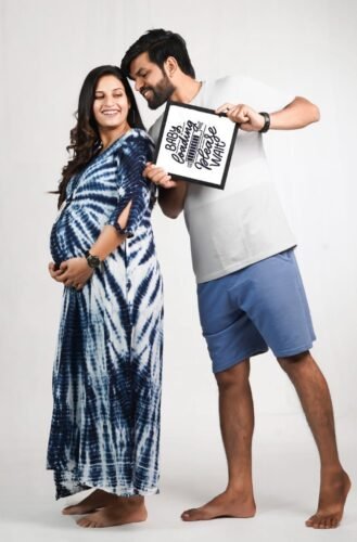 Maternity And Nursing Blue Tie Dye Lounge Wear photo review