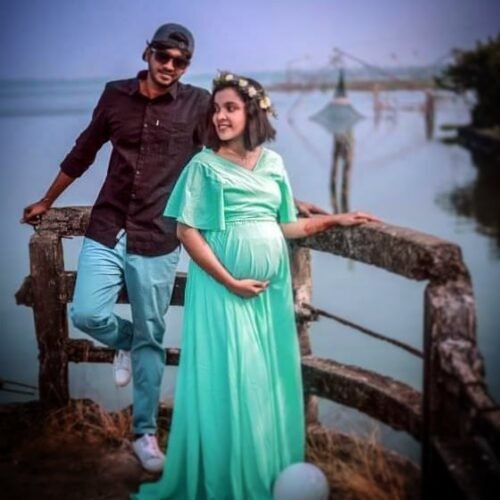 Maternity and Nursing Mint Green Drape Dress photo review