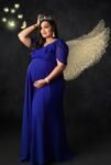 Royal Blue Sweet Heart Maternity And Nursing Dress photo review