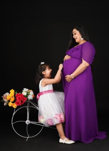 Sweet Heart Purple Maternity And Nursing Dress photo review