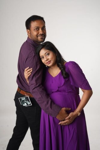 Sweet Heart Purple Maternity And Nursing Dress photo review