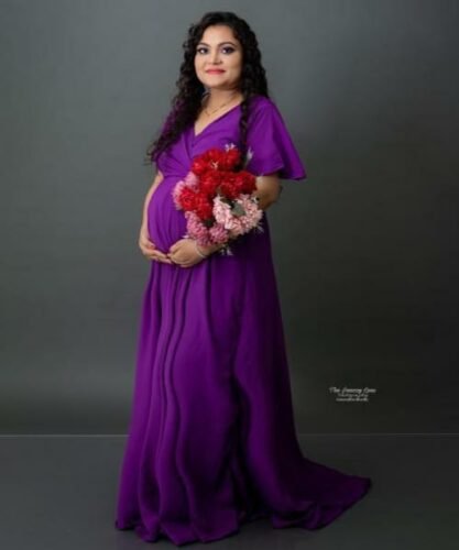 Purple Drape Maternity And Nursing Dress photo review